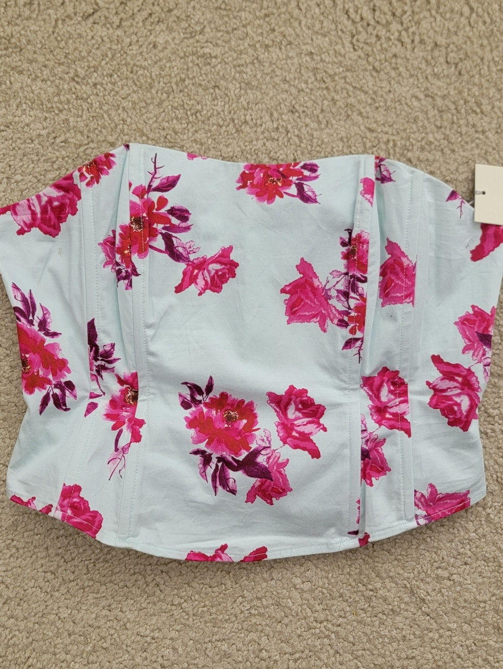 Favorite Daughter Lanai Corset Top NWT 14 Floral Corset Strapless Top